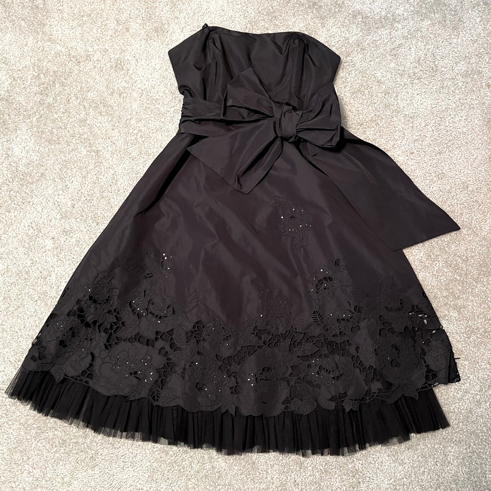 BCBG Strapless Black Dress Size 6